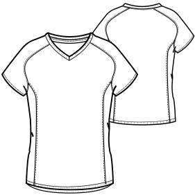Patron ropa, Fashion sewing pattern, molde confeccion, patronesymoldes.com Camiseta futbol 9580 CV DAMA Remeras